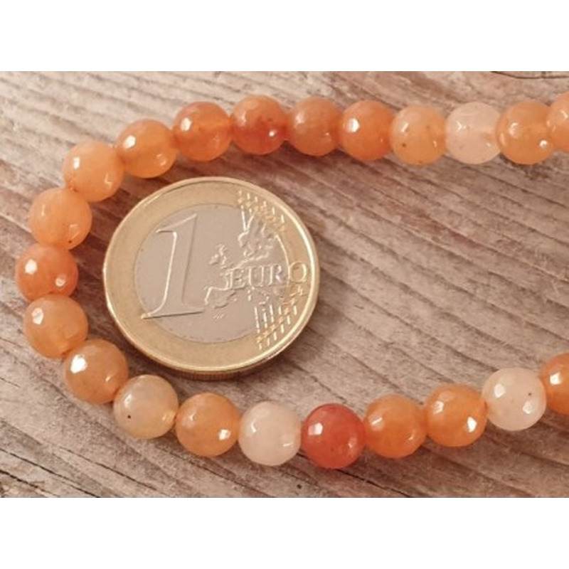 Roter Aventurin Kette facettiert 6mm