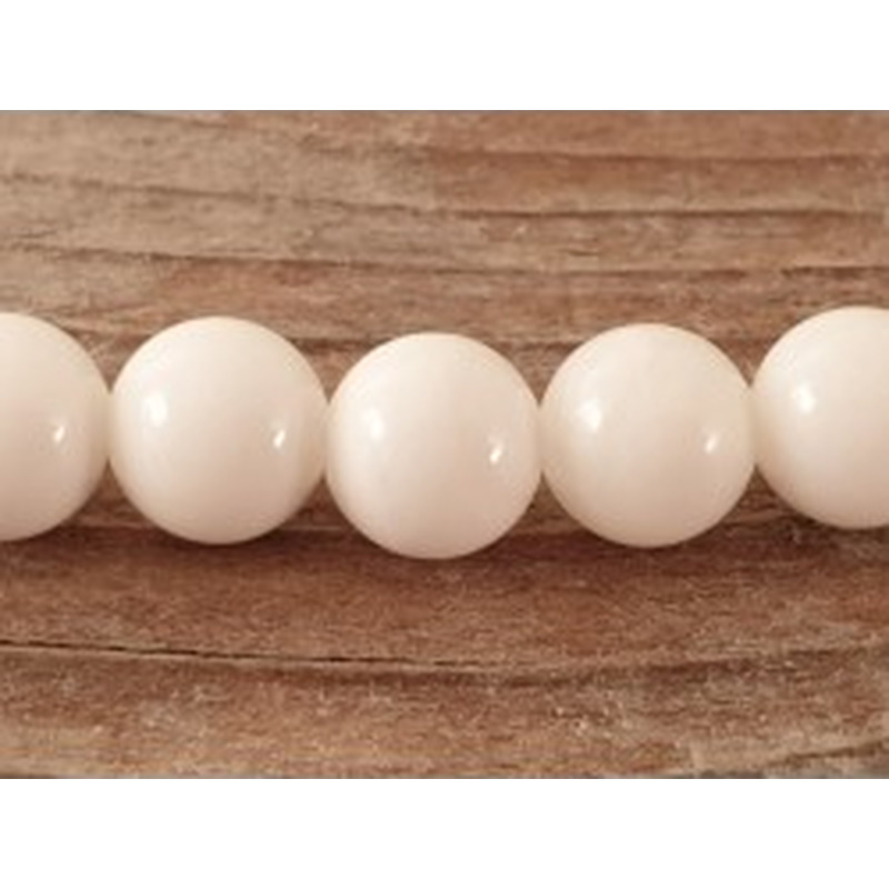 white Jade Kette 6mm