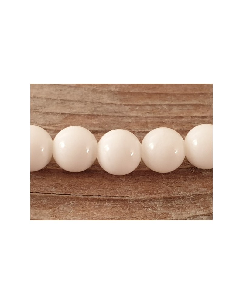 white Jade Kette 6mm