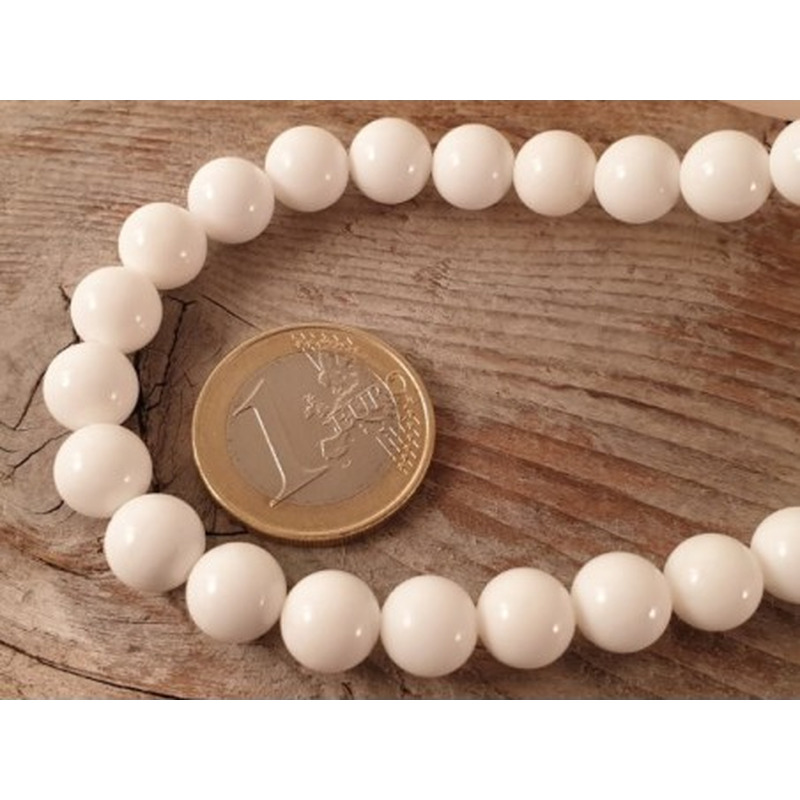 white Jade Kette 8mm