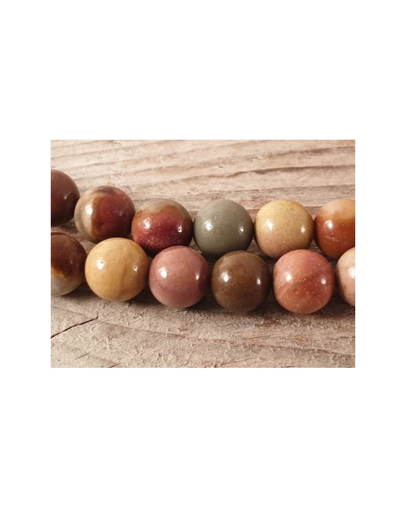 Polychromer Jaspis Kette 6mm
