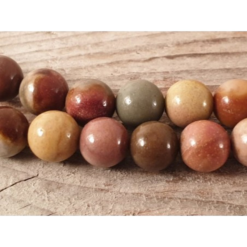 Polychromer Jaspis Kette 6mm