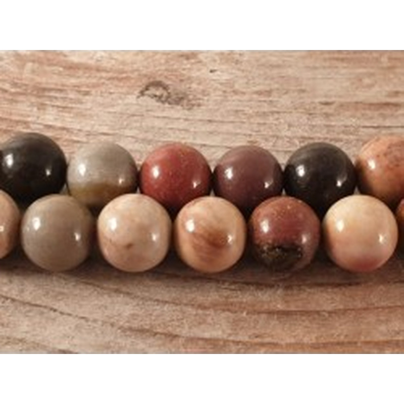 Polychromer Jaspis Kette 8mm