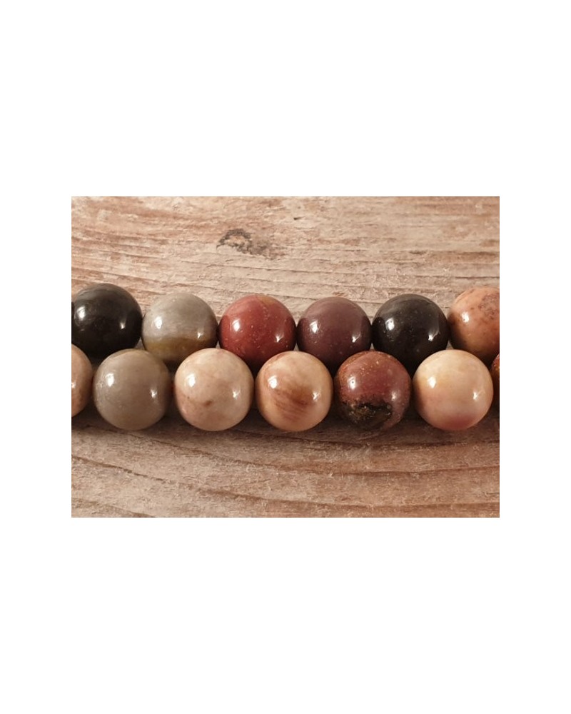 Polychromer Jaspis Kette 8mm