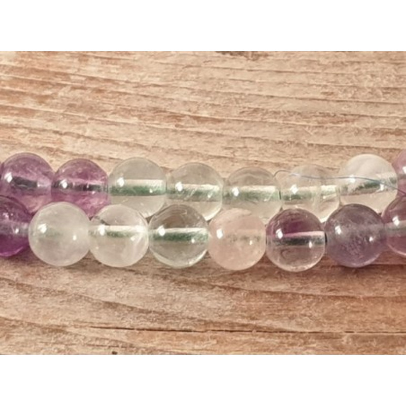 Regenbogenfluoritkette 6mm