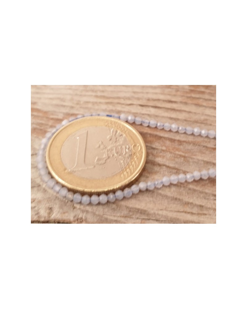 Chalcedonkette facettiert 2mm