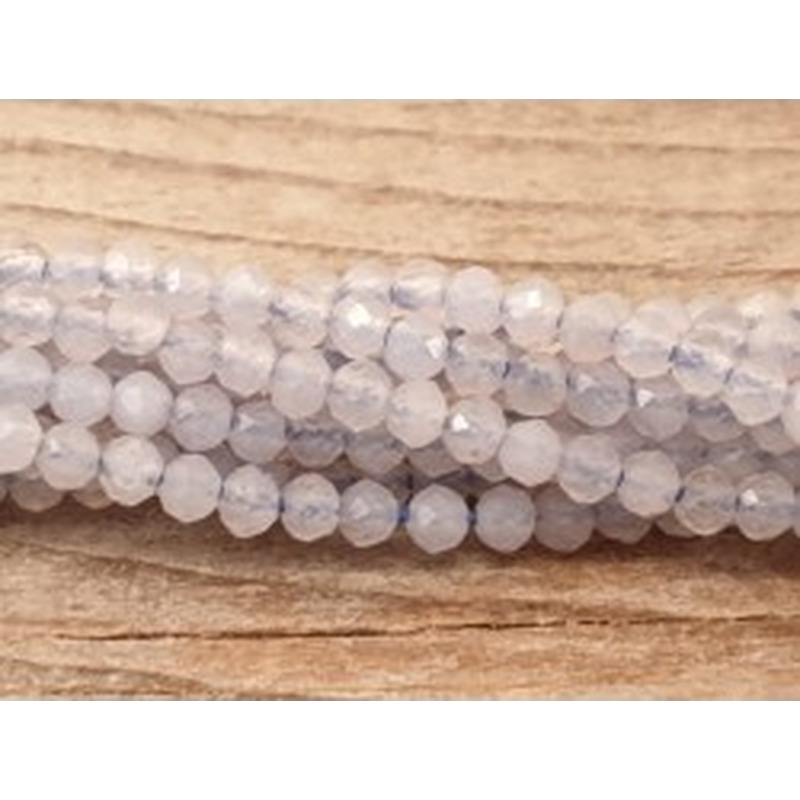 Chalcedonkette facettiert 2mm