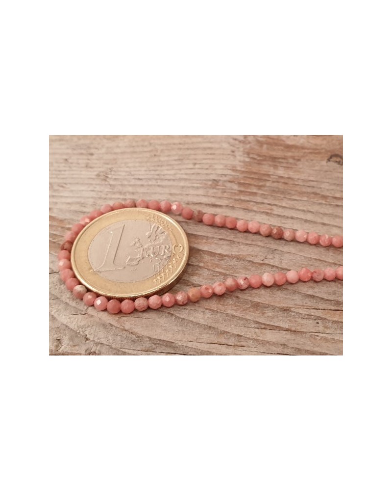 Rhodonitkette facettiert 2mm