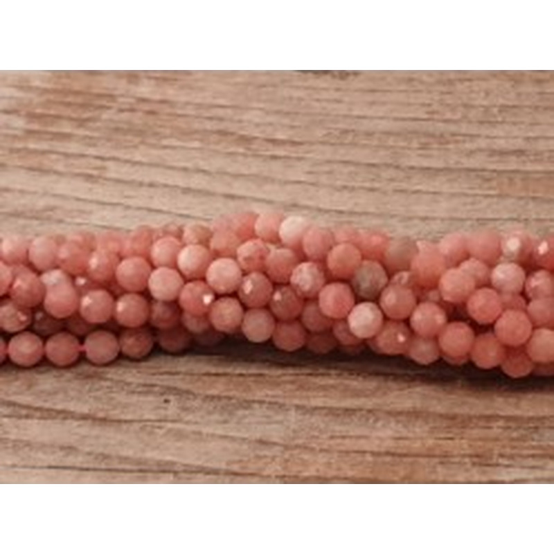 Rhodonitkette facettiert 2mm