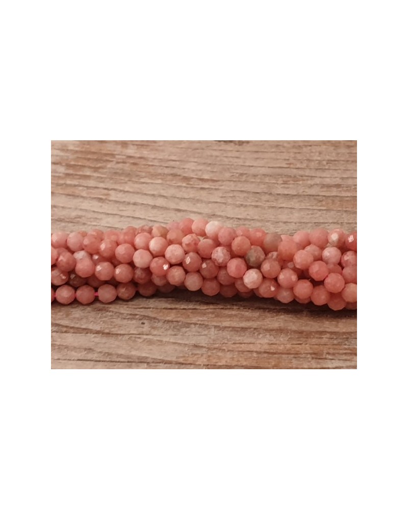 Rhodonitkette facettiert 2mm