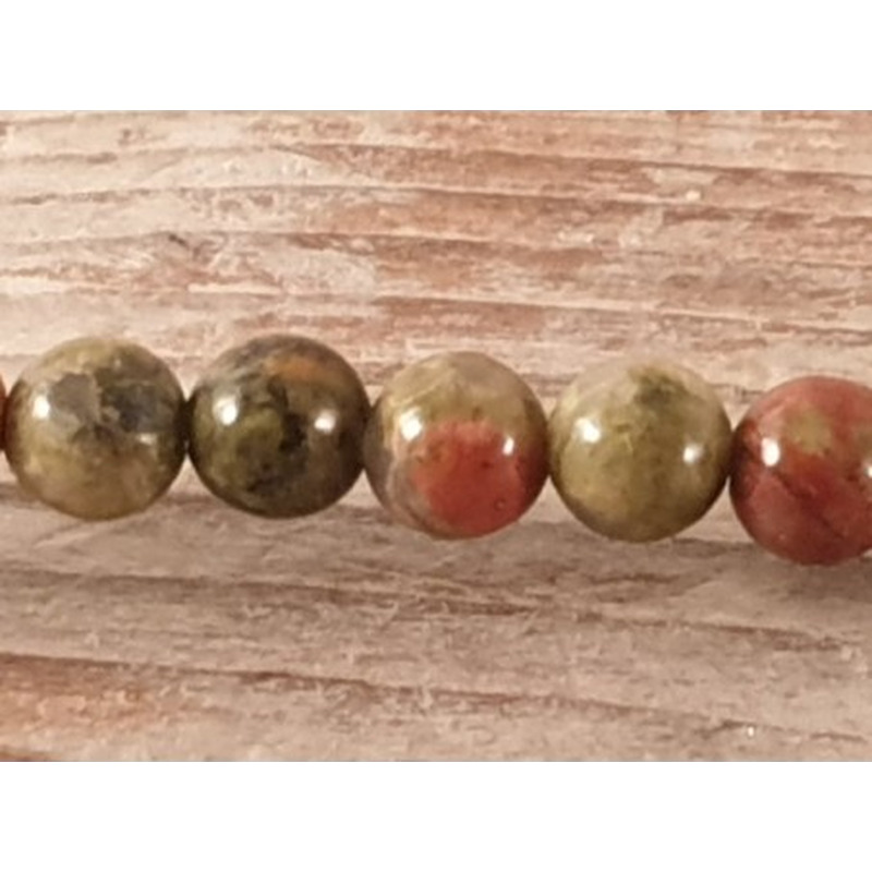 Unakitkette (Epidot) 4mm