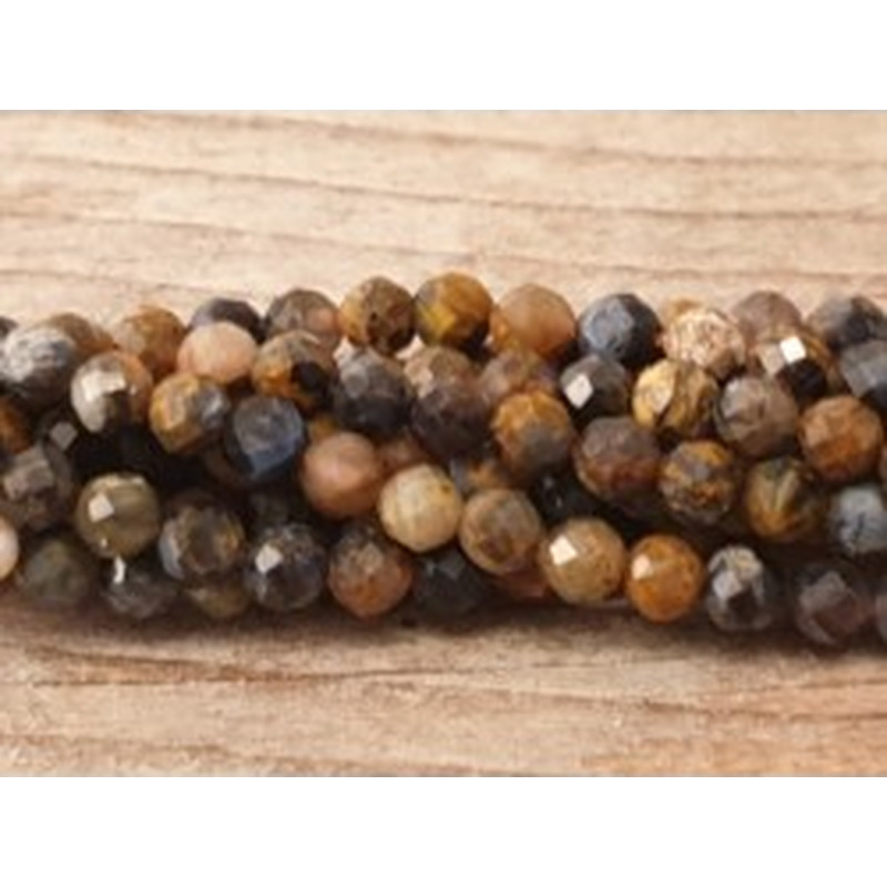 Pietersitkette facettiert 2mm