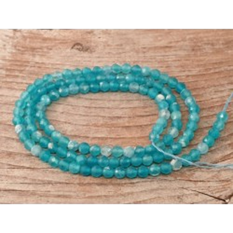 Amazonitkette facettiert 3mm 2