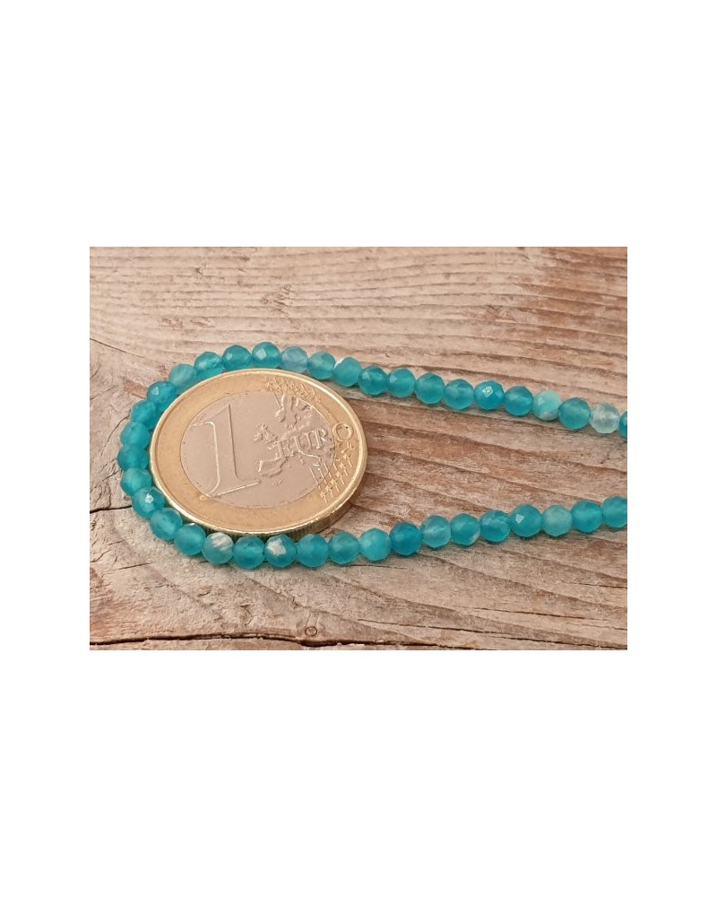 Amazonitkette facettiert 3mm