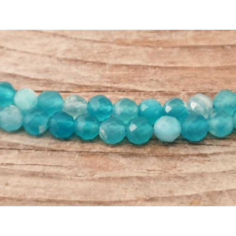 Amazonitkette facettiert 3mm