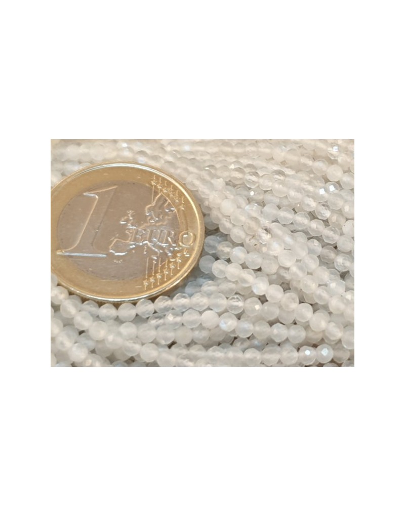 Mondsteintkette facettiert 2mm