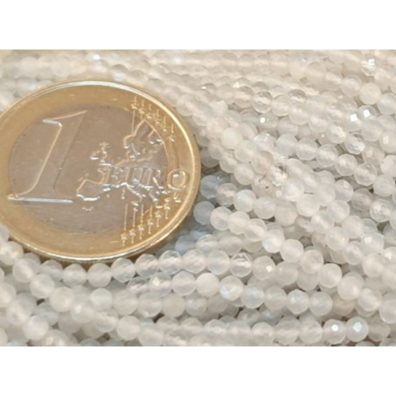 Mondsteintkette facettiert 2mm
