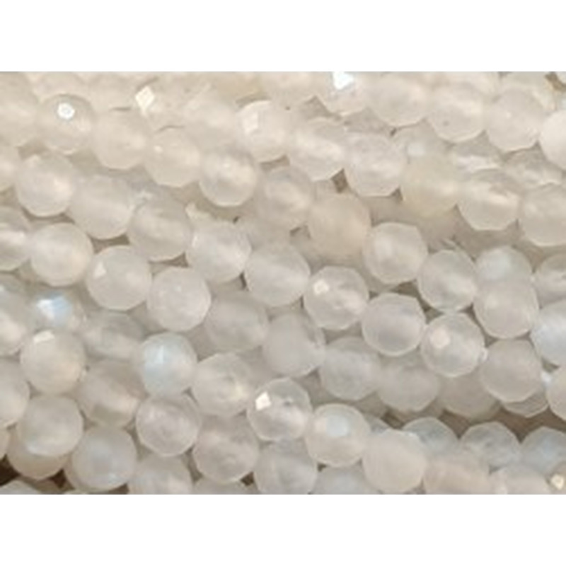 Mondsteintkette facettiert 2mm
