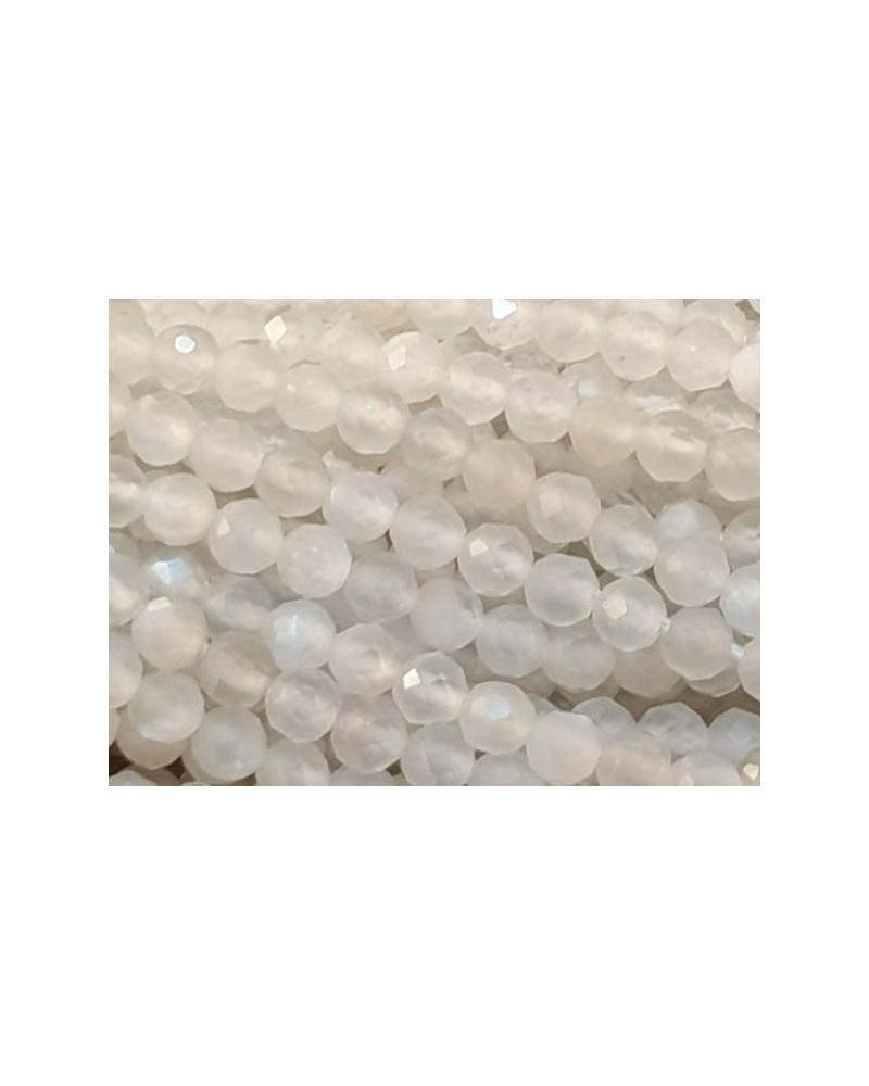 Mondsteintkette facettiert 2mm