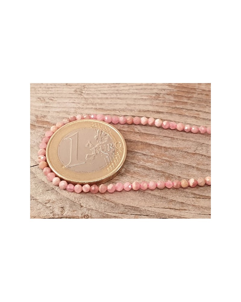 Rhodochrositkette facettiert 2mm