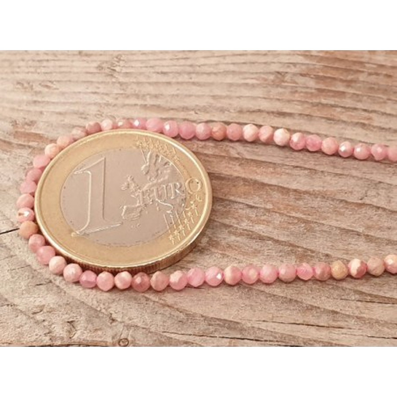 Rhodochrositkette facettiert 2mm