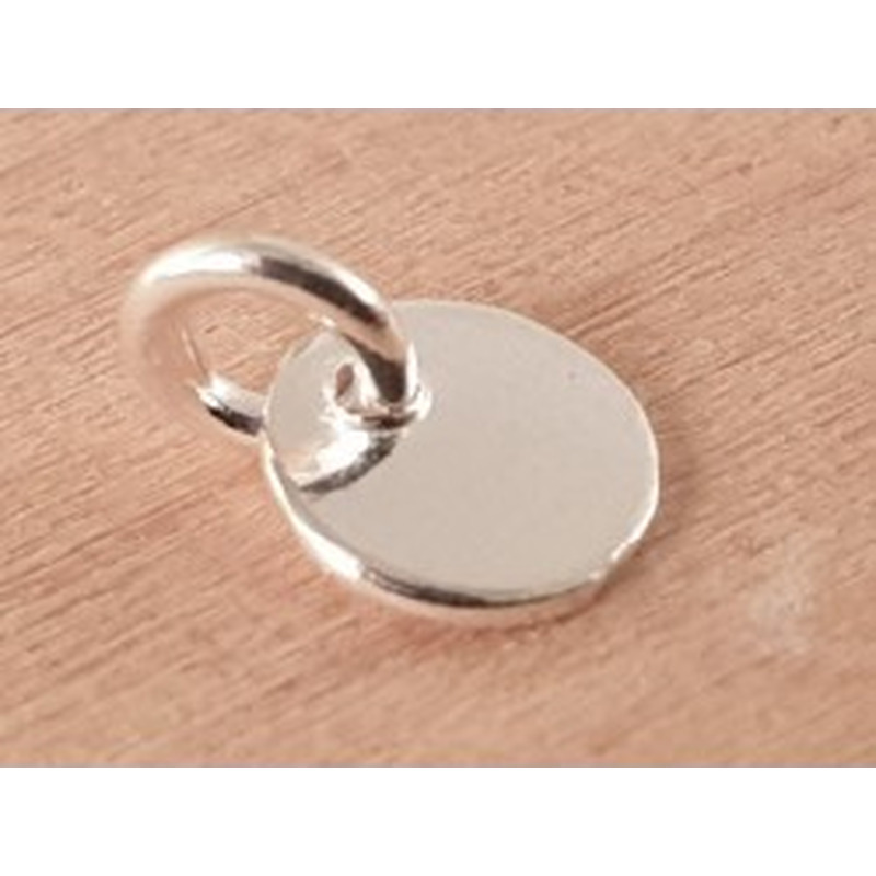 Charm Plakette 6mm, 925 Silber