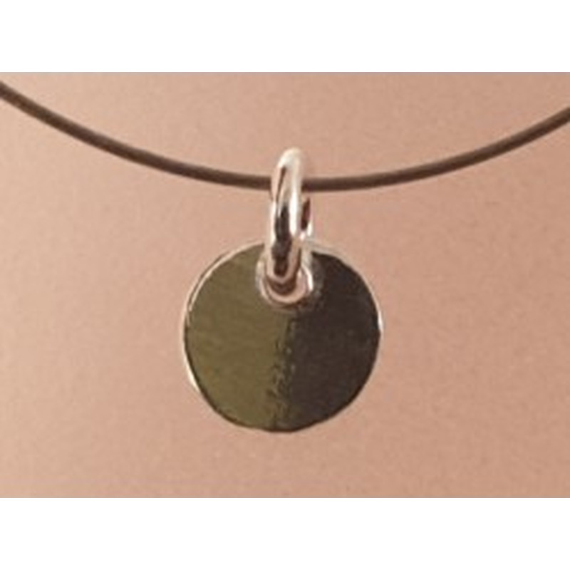 Charm Plakette 6mm, 925 Silber 2