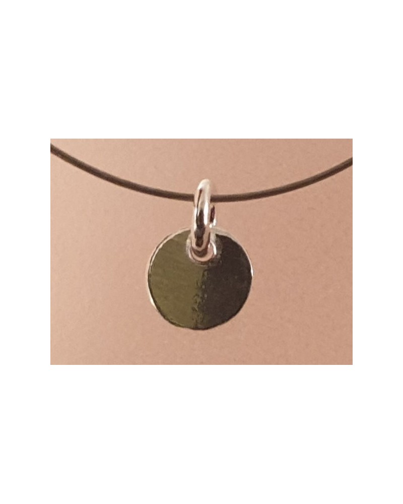 Charm Plakette 6mm, 925 Silber