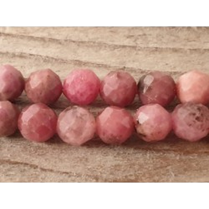 Rhodonitkette facettiert 4mm