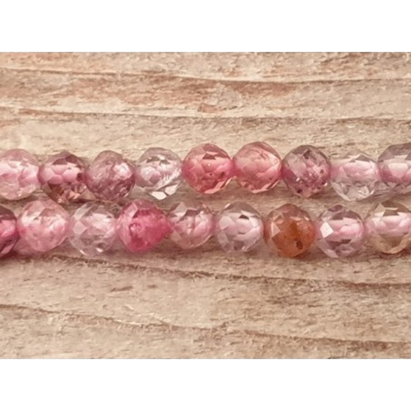 Spinellkette facettiert 2mm, stark funkelnd