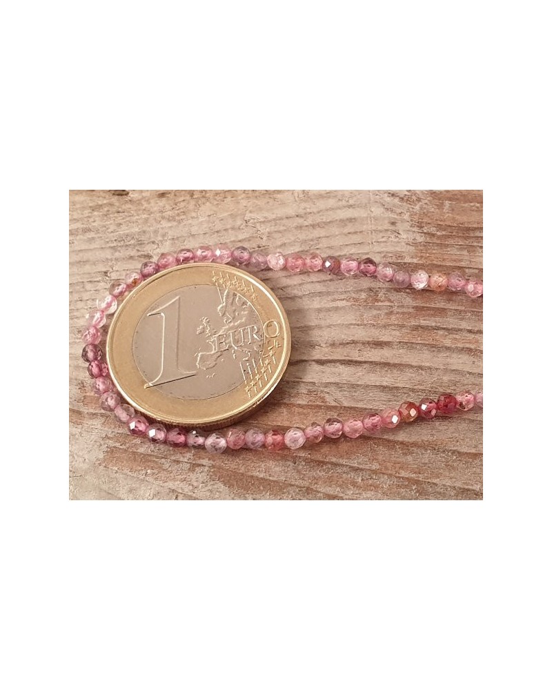 Spinellkette facettiert 2mm, stark funkelnd