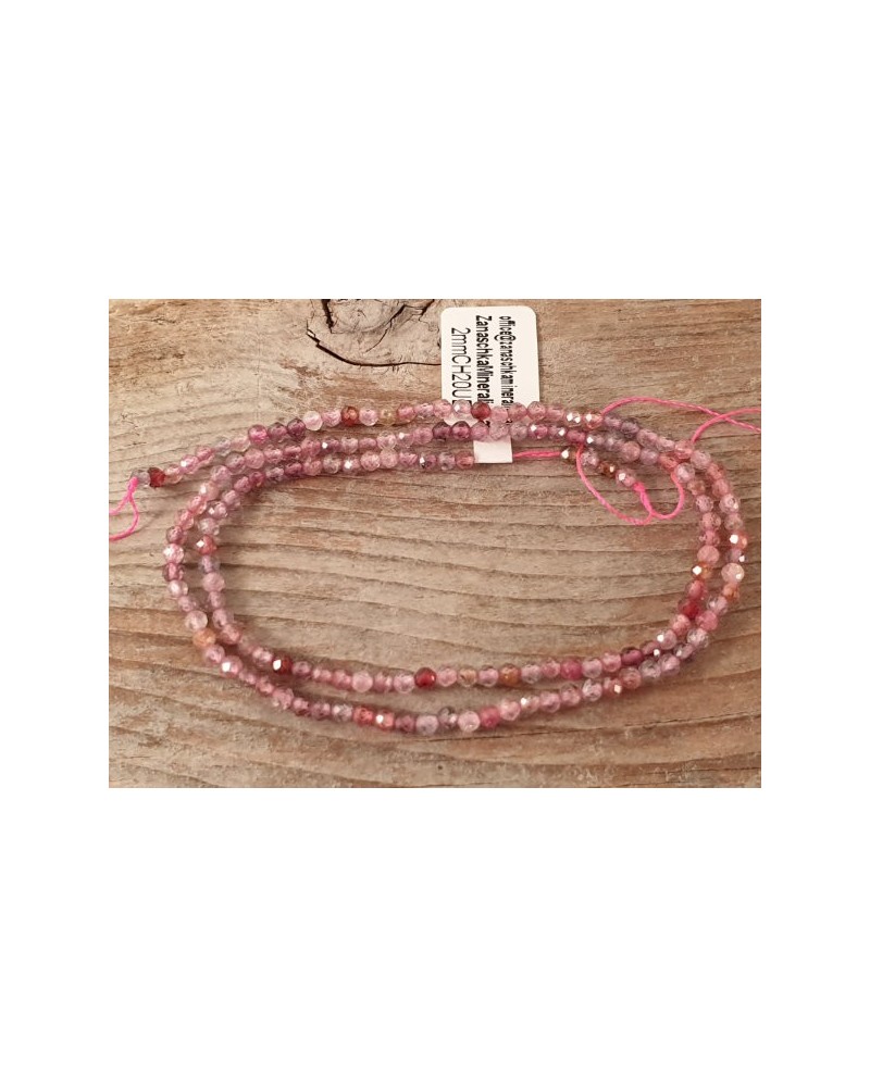 Spinellkette facettiert 2mm, stark funkelnd