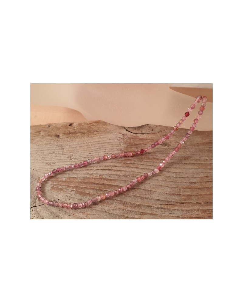Spinellkette facettiert 2mm, stark funkelnd