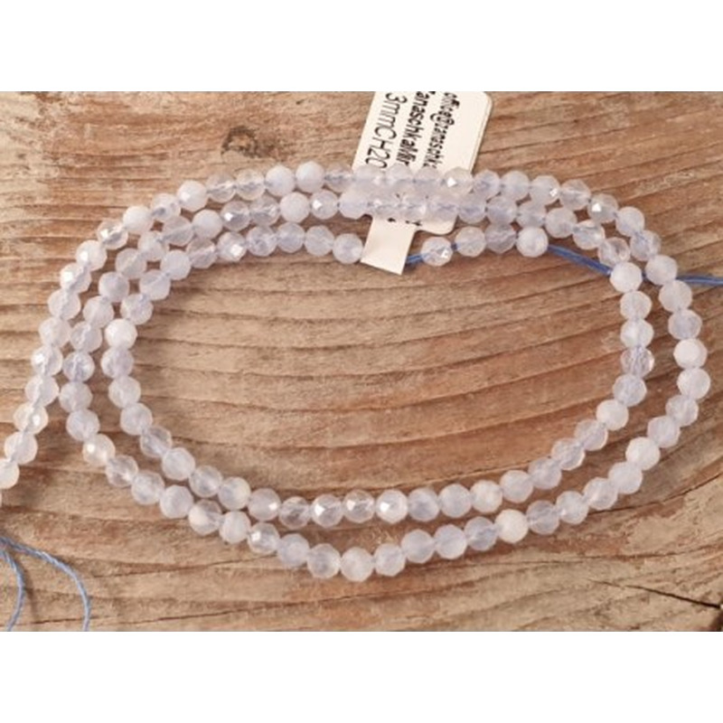 Chalcedonkette facettiert 3mm