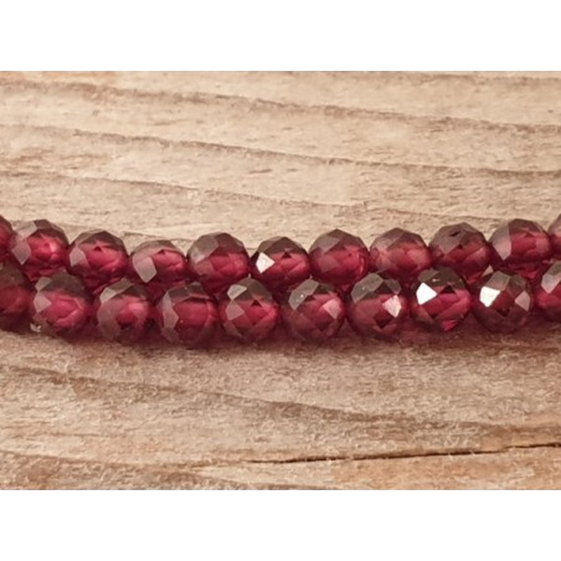 Granatkette facettiert 3mm