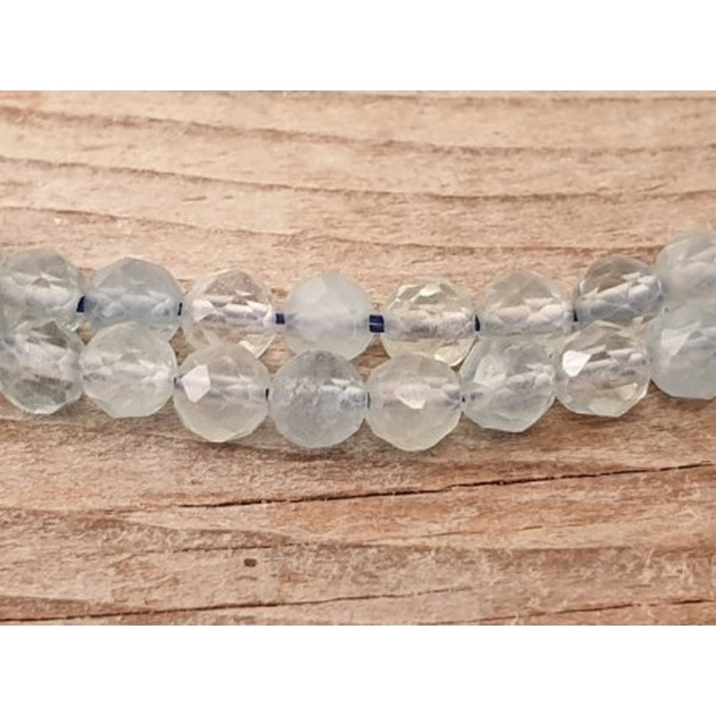 Aquamarinkette facettiert, 4mm