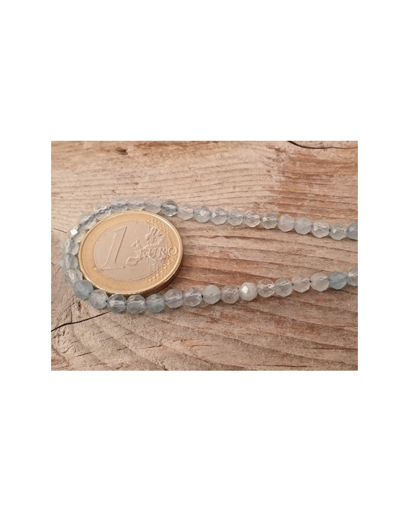 Aquamarinkette facettiert, 4mm