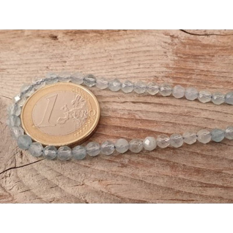 Aquamarinkette facettiert, 4mm