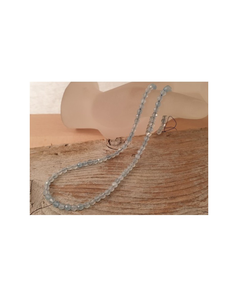 Aquamarinkette facettiert, 4mm