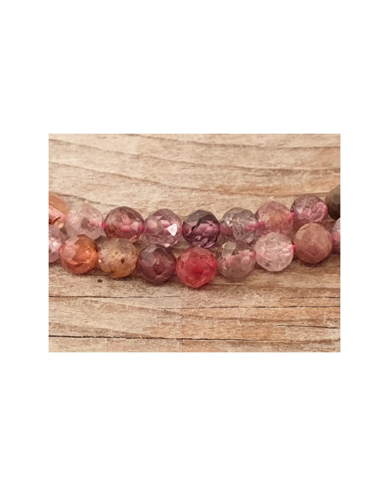 Spinellkette facettiert 4mm, stark funkelnd