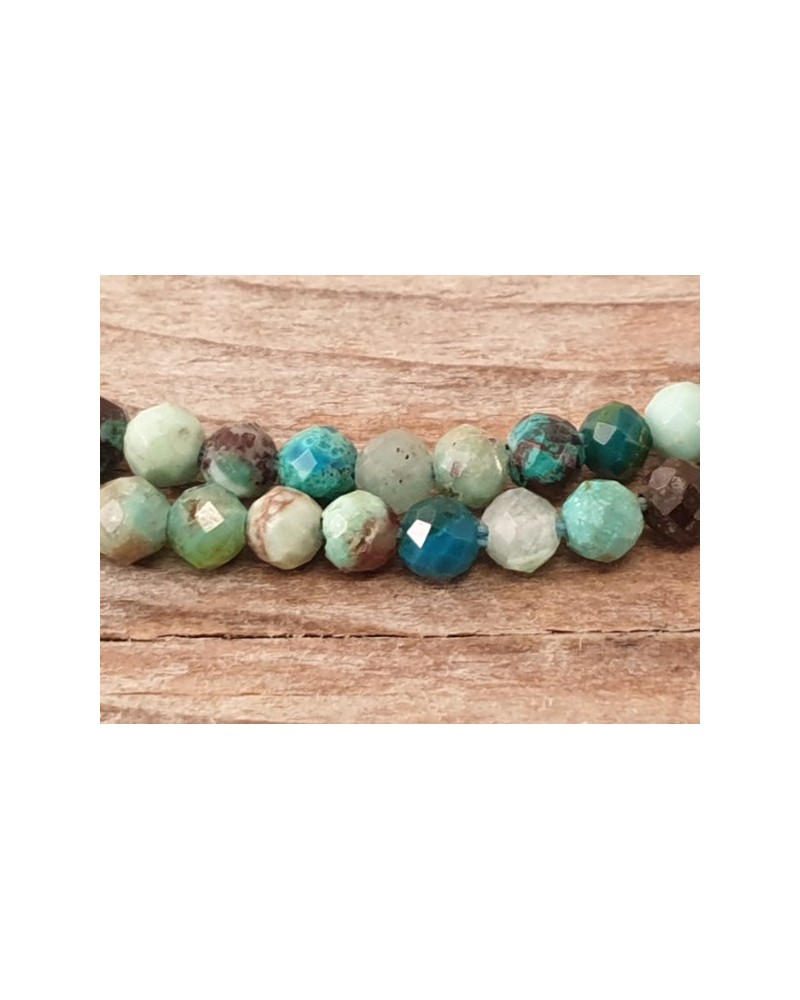 Chrysokollkette facettiert 3mm
