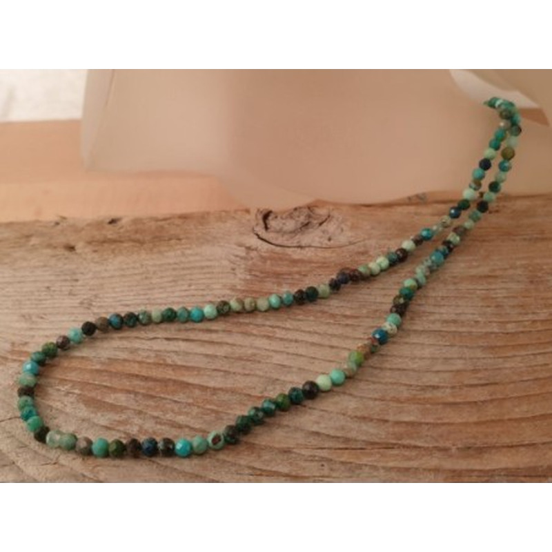 Chrysokollkette facettiert 3mm