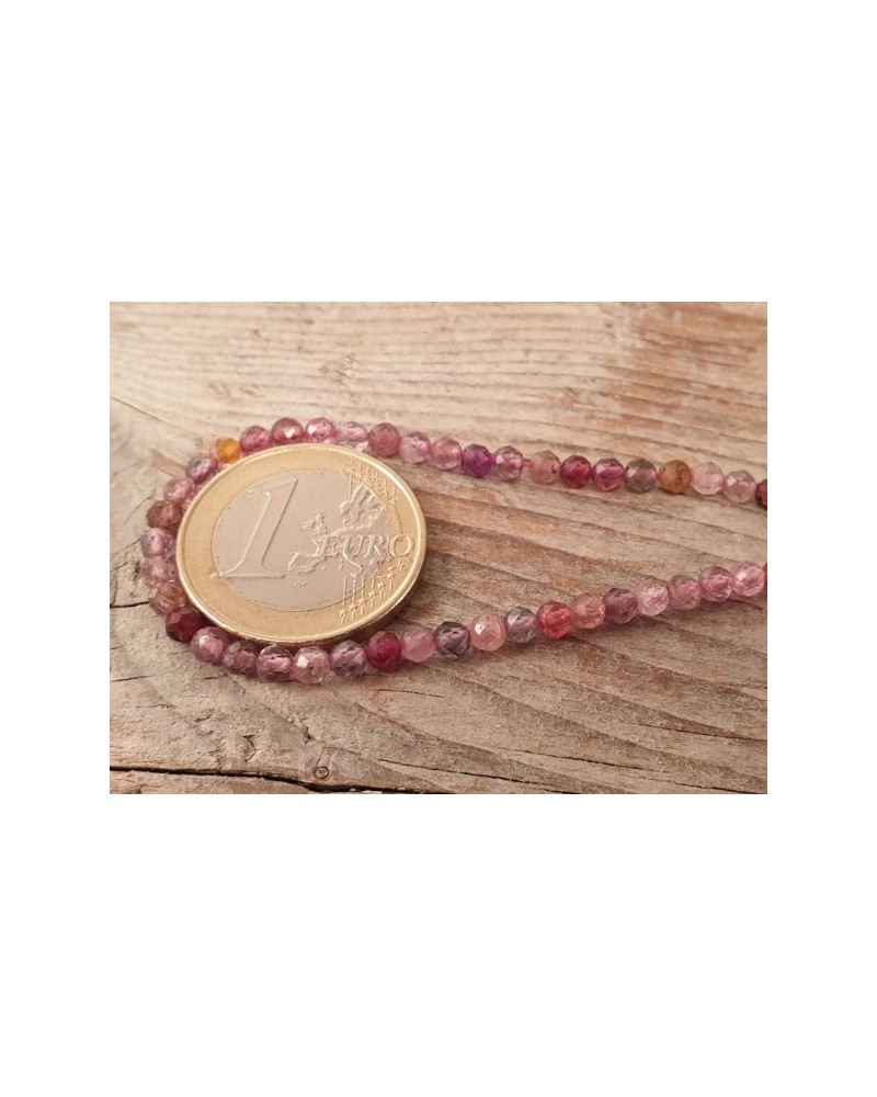 Spinellkette facettiert 3mm, stark funkelnd