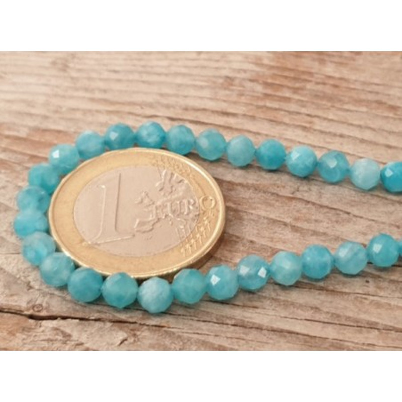 Amazonitkette facettiert 4mm