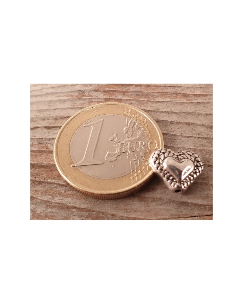Zwischenteil Herz 11x9x5mm, Metall Antik