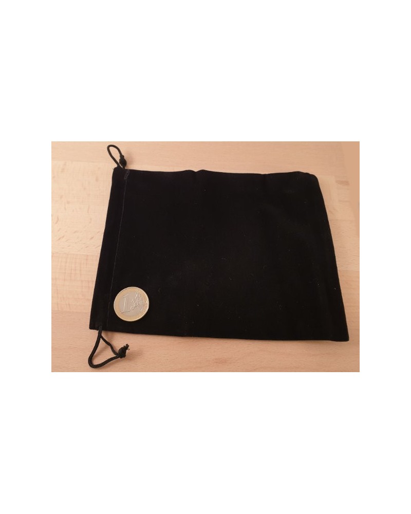Schmuckbeutel Velours schwarz 17x12.5cm
