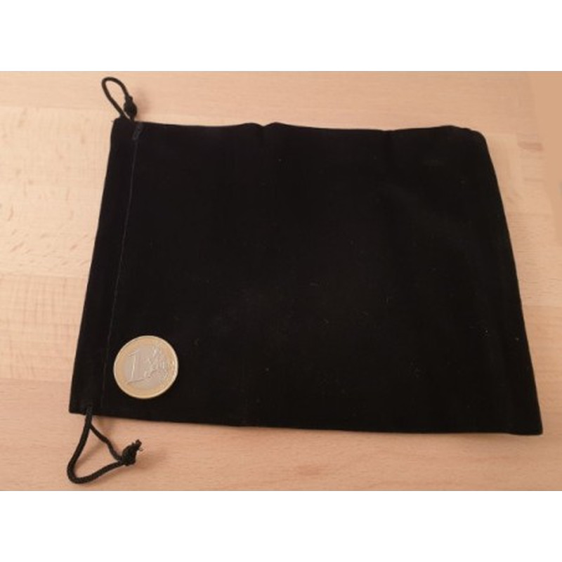 Schmuckbeutel Velours schwarz 17x12.5cm