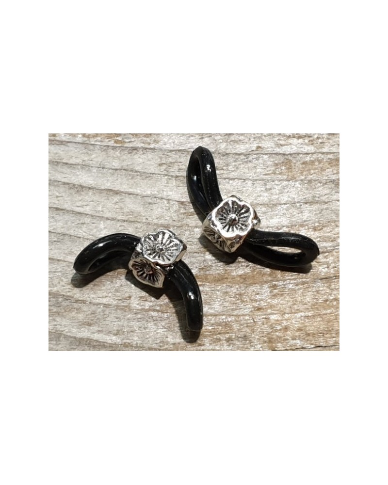 Brillenhalter (2 Stk), Metall silberfarben