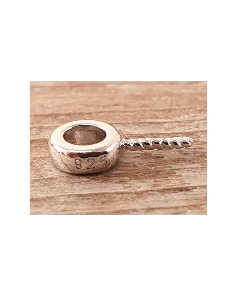 Anhängeröse, Anhängerauge, 925 Silber rhodiniert