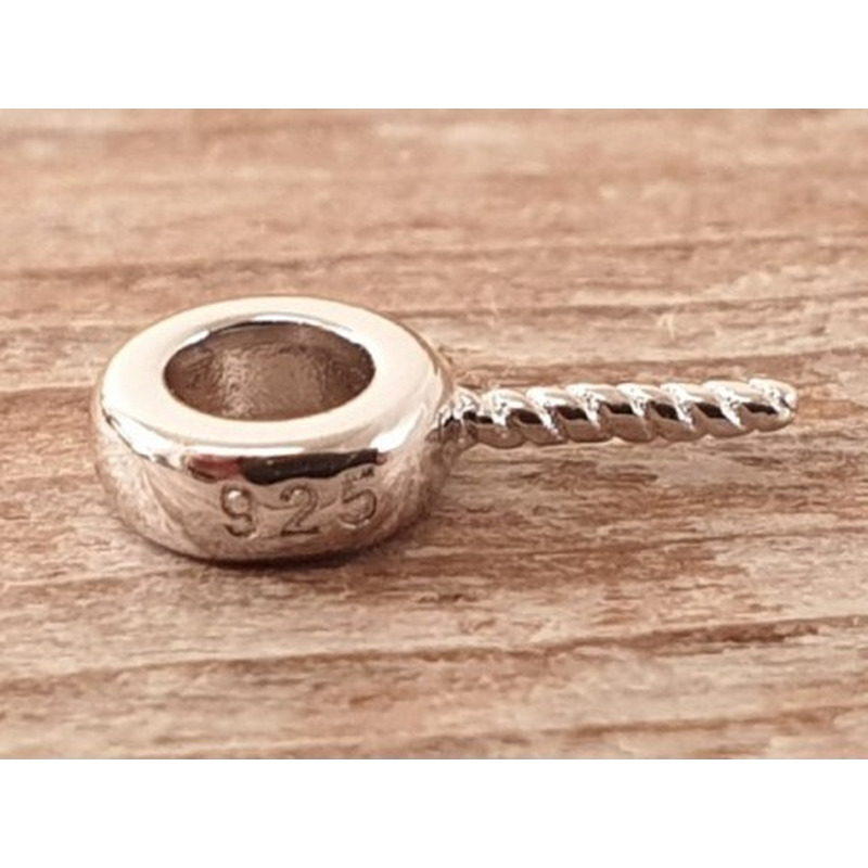 Anhängeröse, Anhängerauge, 925 Silber rhodiniert